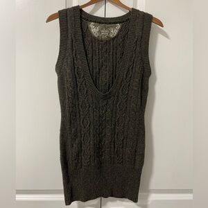 TALULA- size medium deep V lambs wool tunic vest